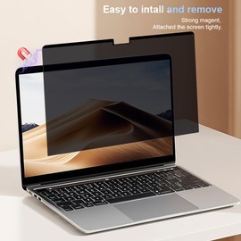 Blickschutzfilter MacBook Air 13,6 Zoll (2022-2025,M2 M3 M4), Abnehmbar Anti Glare Blaulicht Laptop Blickschutzfolie Mac Privacy Screen Blickschutzfolie Sichtschutz
