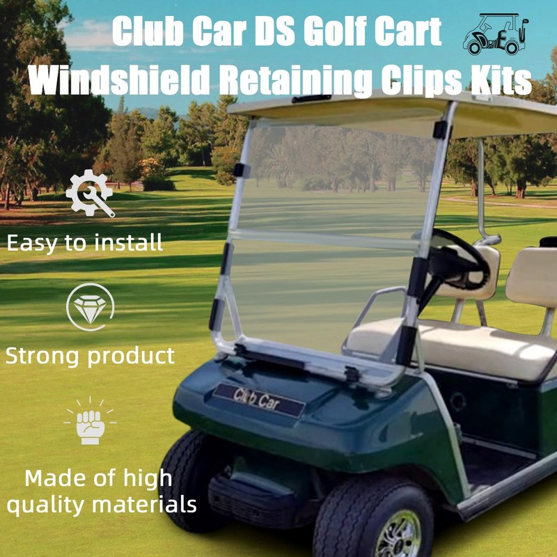 Drive-up Golf Cart Windshield Retaining Clips Kit for Club Car