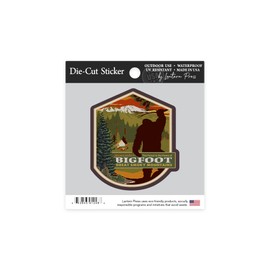 Die Cut Sticker Great Smoky Mountains, Home of Bigfoot, Contour Vinyl Sticker 1 to 3 inches (Waterproof Decal for Cars, Water Bottles, Laptops, Coolers), Small