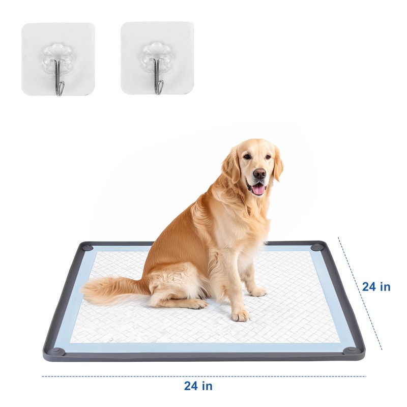 Pee Pad Holder for Dogs, 24" x 24" Thick Silicone