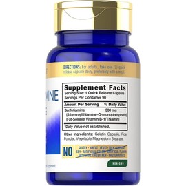 Benfotiamina 300mg 90 Capsulas Vitamina B-1 Carlyle Sabor Sin sabor