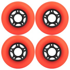 WHEELCOME 8-Pack Inline Skate Wheels Outdoor Indoor Roller Blade Wheels 85a Roller Hockey Wheels 64mm 70mm 72mm 76mm 80mm Inline Wheels Replacement for RipStik, Luggage, Scooter, etc (Orange, 70mm)
