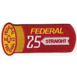 25 STRAIGHT SKEET TRAP SHOTGUN SHOOTING PATCH