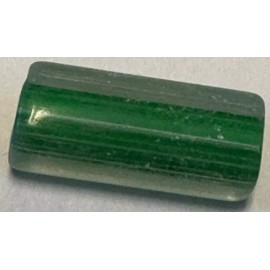 Handmade Lamp work hand made 14x8mm Frosted green tubes shaped beads as pictured 23 beads