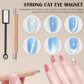 TECHPLUS Cat Eye Magnet for Nails ,2024 New Double-Head Stick Nail Magnet Art DIY ,for Studio and Salon