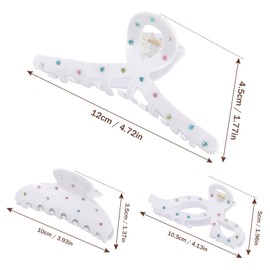 HAIMEIKANG 3 PCs Cute Hair Bow Claw Clips for Women - Rhinestone Hair Clips Non-Slip Styling Accessories for Women's Thick and Thin Hair