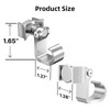 4 Pack L Track Hooks with Single Stud Fitting, Spring-Loaded