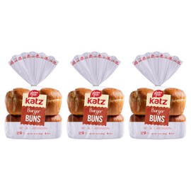 Katz Gluten Free Burger Buns | Dairy, Nut and Gluten Free | Kosher (3 Packs of 4 Buns, 10 Ounce Each)