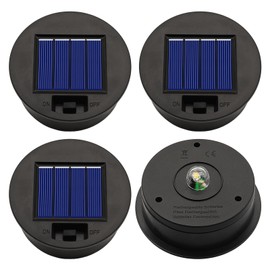 4 Pack Solar Lights Replacement Top Parts (Top Size 3.31 inch, Bottom Size 2.83 inch) 7 Lumens Lantern Lids Replacement Light for Hanging Solar Lanterns Outdoor Decorations Garden Patio, Warm White