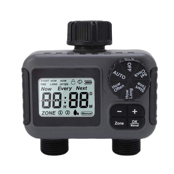 Greensen Programmierbar 2 Zonensprinkler -Timer mit und Leckerem Design für