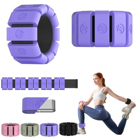 Sonkoloro Adjustable Wrist and Ankle Weights for Women Men, Leg Weights for Women 0.75lb-1lb lbs Each for Walking, Yoga, Dance, Barre, Gym Lilac 2lb