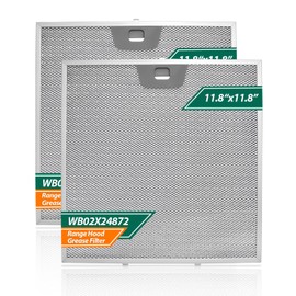 2 PCS WB02X24872 Range Hood Grease Filter Compatible with GE Range Hood JVW5301BJTS JVW5301EJES JVW5301FJDS JVW5301SJSS JVW5301SJ1SS 11-7/8 x 11-7/8 Inches