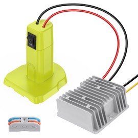 KOEZEOI 18V to 12V Step Down Converter Aadpter for Ryobi 18V Battery Voltage Converter DC Voltage Regulator 15A MAX 180W Automatic Buck Converter Power Wheels Aadpter with Switch for DIY RC Car Toys