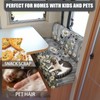 SUITOSELFY RV Dinette Cushion Covers Booth Set - Grain Wood