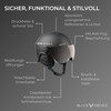 Black Crevice Unisex - Adult Ski Helmet Arlberg with 2