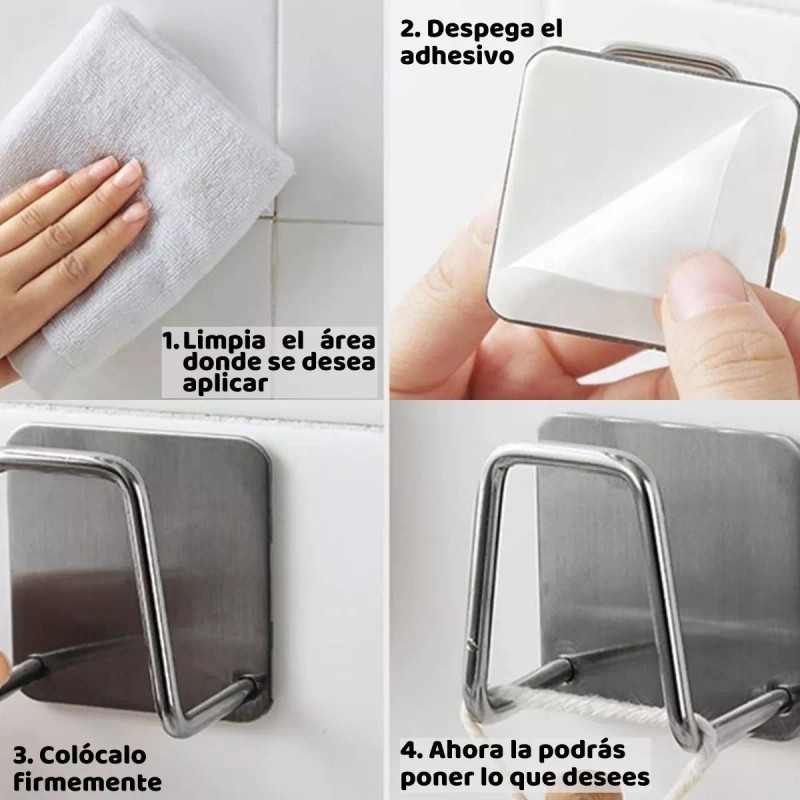 Veraly Set 2 Soportes Porta Esponja Lavabo Cocina Fregadero Acero