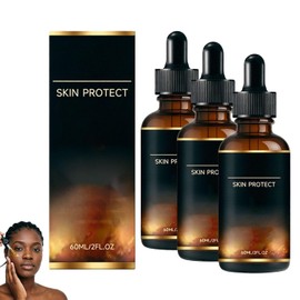 Skin Protector Facial Serum for Black Women, Hydrating Firming Face Serum with Black Castor Oil (3PCS)