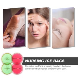 Gatuida 4pcs Reusable Gel Ice Packs for Injuries Ice Bags Fruit Design Cooling Packs
