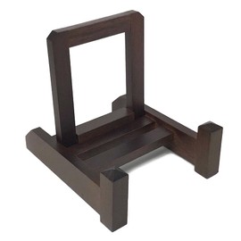 Wanizo Wooden Dish Stand [Modified] L (for plates about 9.4 - 13.0 inches (24 - 33 cm) plates, wall clock, photo book stand, fixture, painting, ceramic, decorative plate, interior decoration, Japanese modern easel, cradle, for large/medium sized plates (