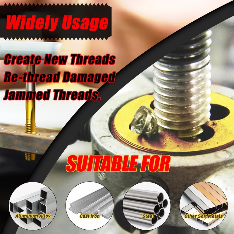 9/16-18 UNF Tap and Die Set for Metal,M2 HSS Thread