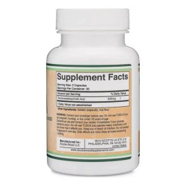 Double Wood Tudca Tauroursodeoxycholic Acid 500 Mg 60 Cáps Sabor Sin Sabor