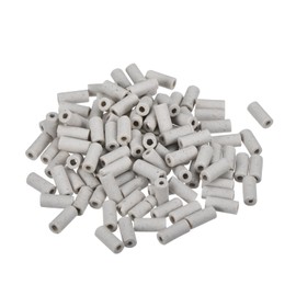 MECCANIXITY 100pcs Ceramic Tube Insulated Electronic Wire Bundle Protection Heat Insulation Tube 0.08x0.16x0.4"