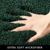 MIULEE Dark Green Absorbent Bath Rugs Soft Small Bathroom Mats