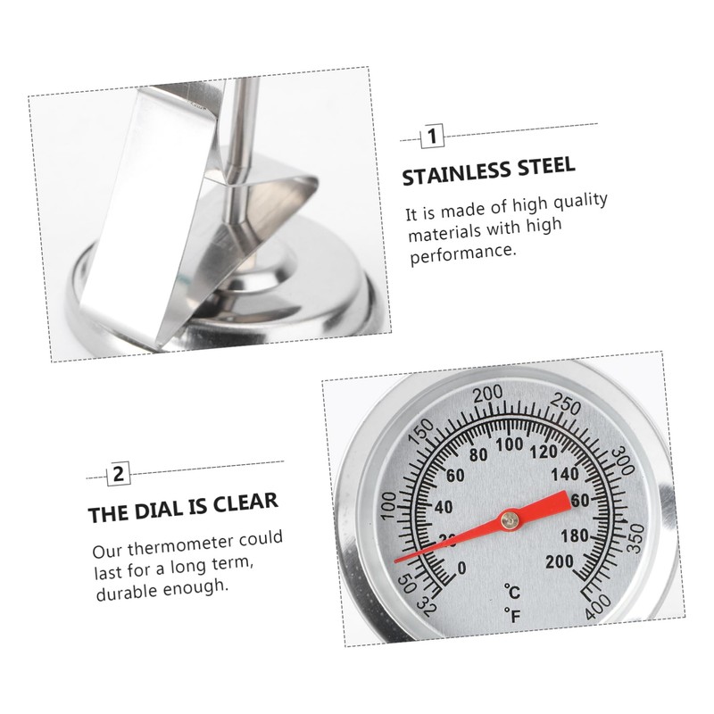 IWOWHERO Stainless Steel Meat Thermometer for Grilling Cooking Accurate BBQ