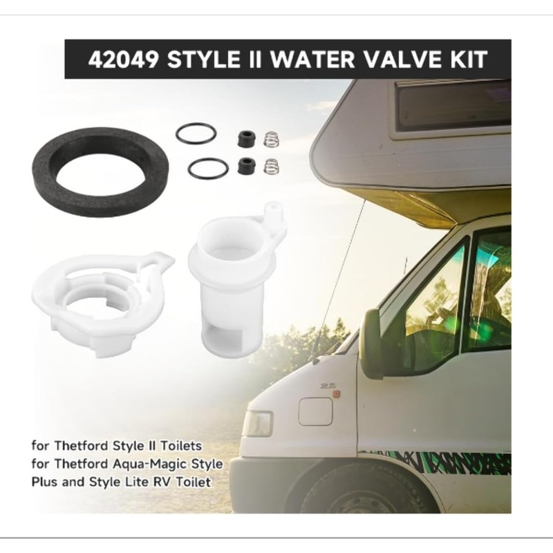 Thetford 42049 Water Valve Style II Kit, Aqua