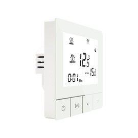 MincoHome WiFi Digital Temperature Controller Electric Floor/Water/Gas Boiler Programmable Thermostat Smart Home Heating Thermostat (White for Electric heating)