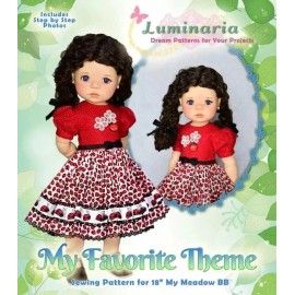 Doll Clothes Pattern 18" My Meadow BB Saffi Bailey Chubby 1/4 msd BJD Luminaria