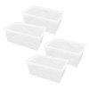 Superio 4-Pack Shoe Box Modern Storage Container - 6.5 Quart/6