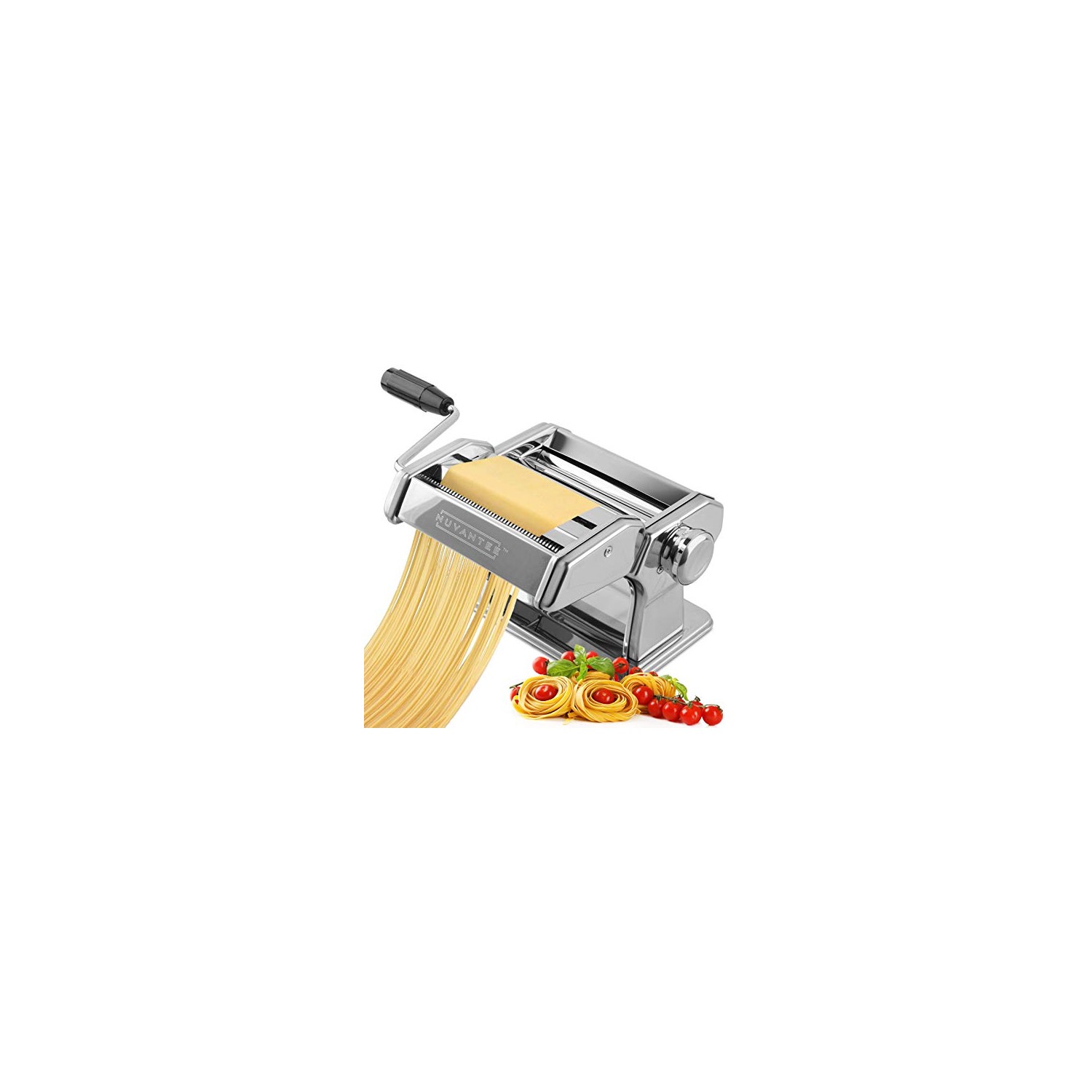 Nuvantee Pasta Maker Machine,Manual Hand Press,Adjustable Thickness