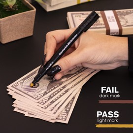 Nadex Counterfeit Pen, Easy Swipe - Gold for Real, Black for Fake, Detect Counterfeit Bills (1 Pack)