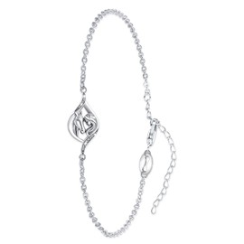 Waysles Girls and Horse Bracelet 925 Sterling Silver Adjustable Horse Bracelet Vintage Twisted Bracelet Girls Horse Jewellery Gift for Women Girls Horse Lovers with Zirconia, Sterling Silver, Cubic