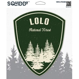 Squiddy Lolo National Forest Green - Vinyl Sticker for Car, Laptop, Notebook (5" high)