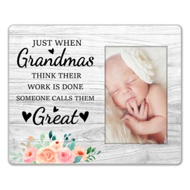 ZYQFN Grandma Picture Frame Fits 4x6 Photo - Great Grandma Gifts - Mother's Day Birthday Christmas Valentines Day Thanksgiving Day Gifts For Grandma Gigi. (VK021)