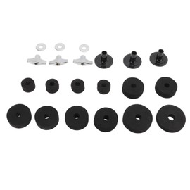 21Pcs Drum Cymbal Felt Pad Non Slip Instrument Accessory Replacement Part Set KitBlack