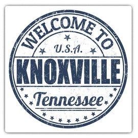 Square Stickers (Set of 2) 7.5cm - Knoxville Tennessee USA Travel America Laptop Tablet Luggage Scrapbook #5815