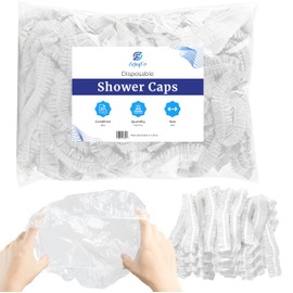 ZefeqCo Disposable Shower Caps – 100Pcs – Thick & Waterproof Plastic Hair Caps with Super Elasticity - Perfect for Shower Protection, Salon Treatments, Spa Sessions, Home Use & Hygiene Purposes
