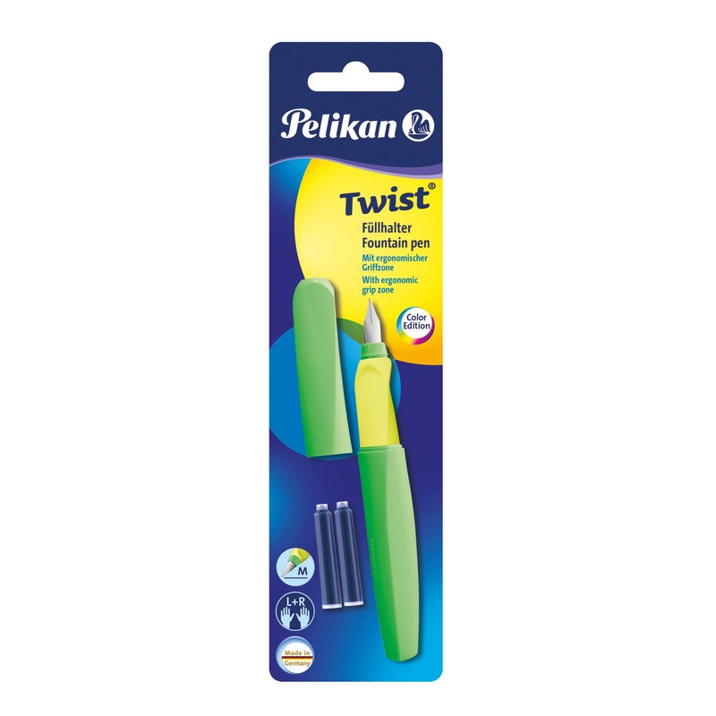 Pelikan Twist, Universal Fountain Pen for Right- and Left-Handed People