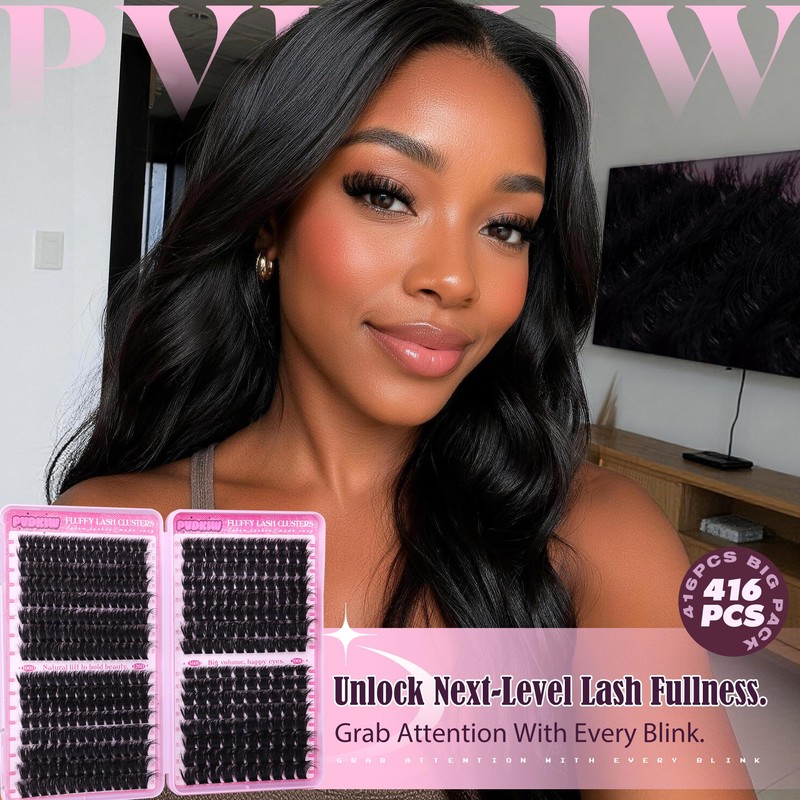 Thick Fluffy Lash Clusters Kit 100-200D Dramatic Lash Kit Bold