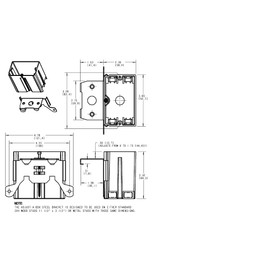 Carlon B121ADJ Outlet Box, New Work, 1 Gang, 3-3/4-Inch Length by 3-7/8-Inch Width by 3-3/8-Inch Depth, Blue