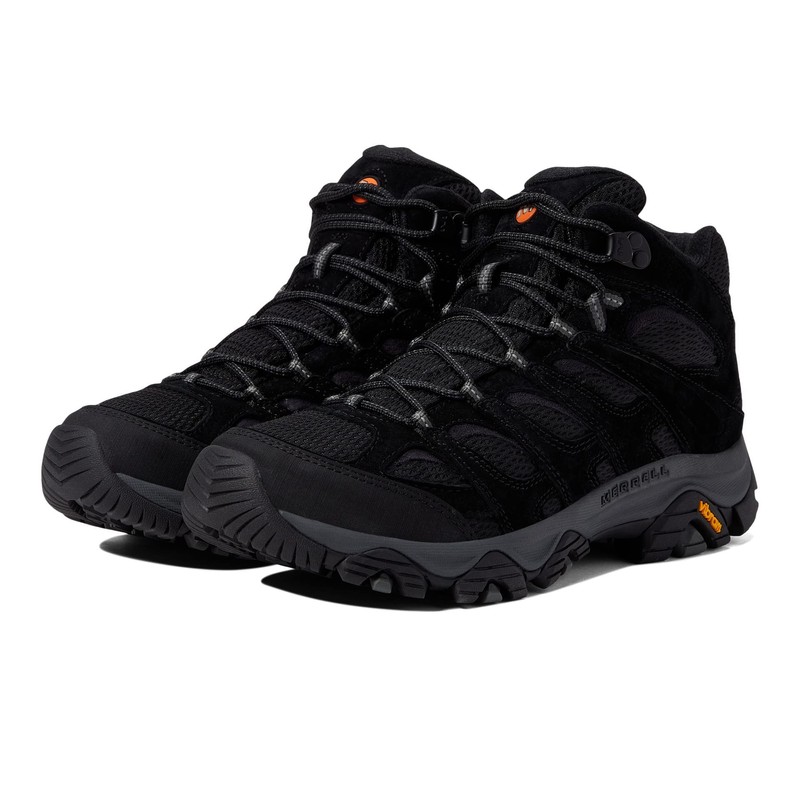 Merrell mens Moab 3 Mid Hiking Boot, Black Night, 12