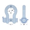 Safety Pin Bow Shackles X2-0.75 Ton