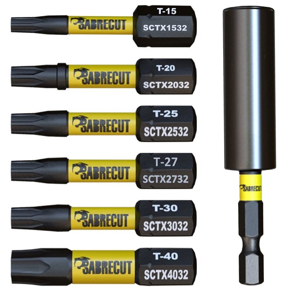 7 x SabreCut SCRK32TX 32mm T15 TX15 T20 TX20 T25