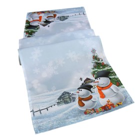 texpot Table Runner 40 x 90 cm Snowman Christmas Tablecloth