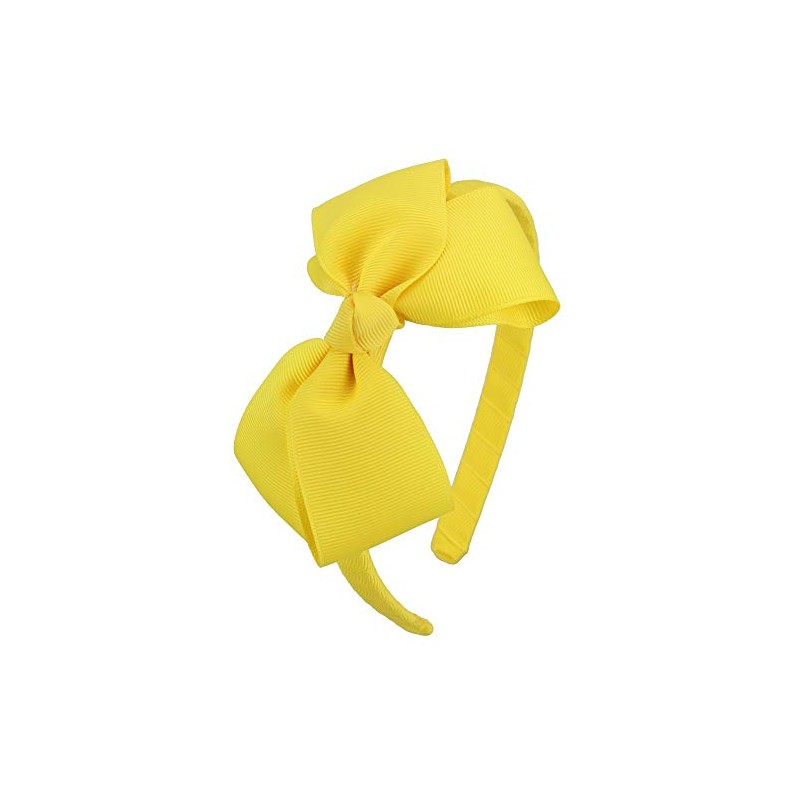 7Rainbows- Bonita diadema con lazo amarillo de moda para niñas
