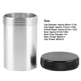 lvifloae Fuel Filler Neck Cap Aluminum Alloy Weld On Universal Oil Filler Neck and Cap Fuel Tank Parts Car Refitting 2in (Silver)