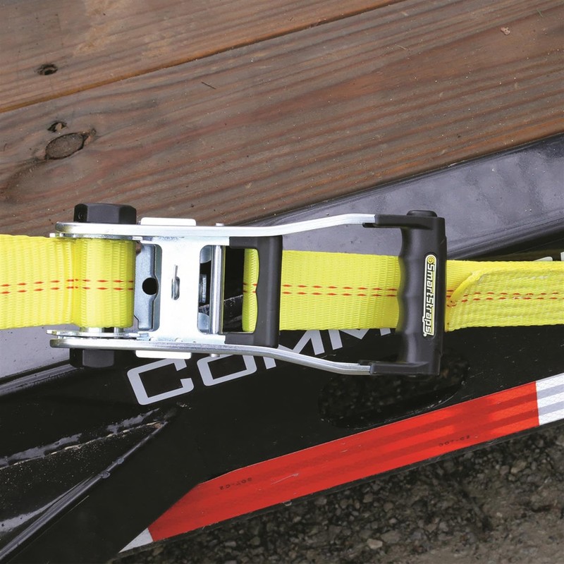 SmartStraps 27-Foot Premium Ratchet Straps, Yellow (1pk) – 10,000 lbs